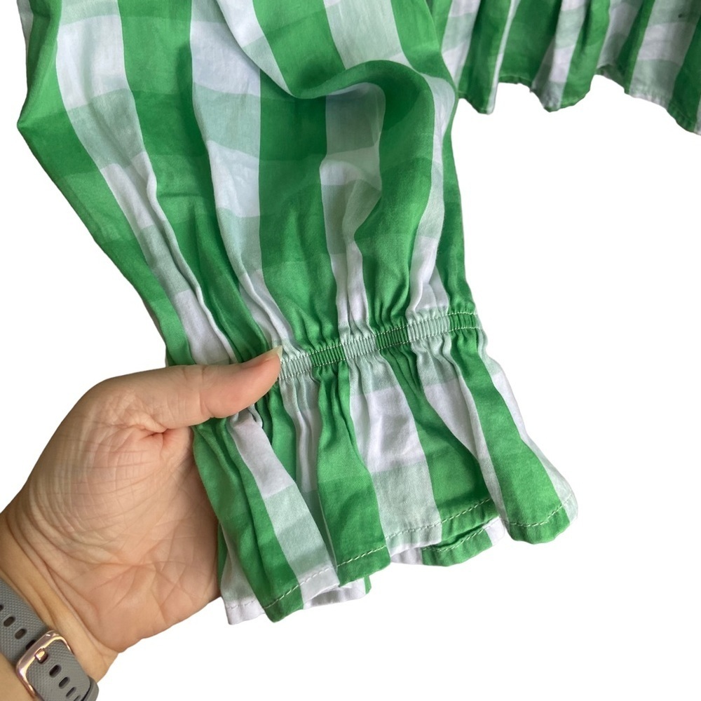 Who What Wear Smocked Peplum Puff Sleeve Top Large - Picture 5 of 10